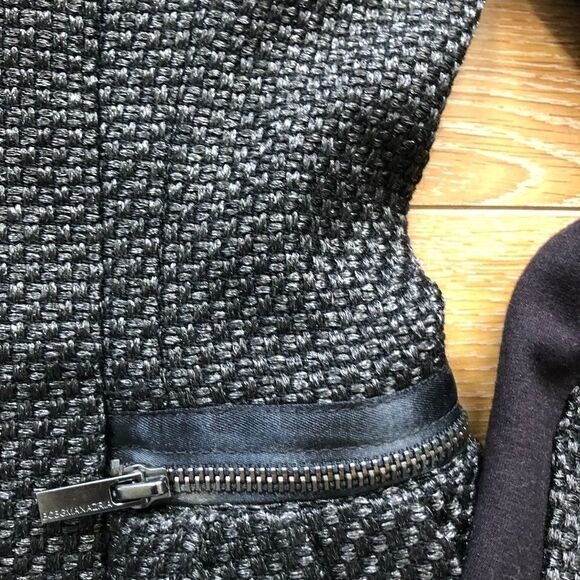 Bcbg-Woven/Textured Charcoal Dress Coat - Picture 3 of 9